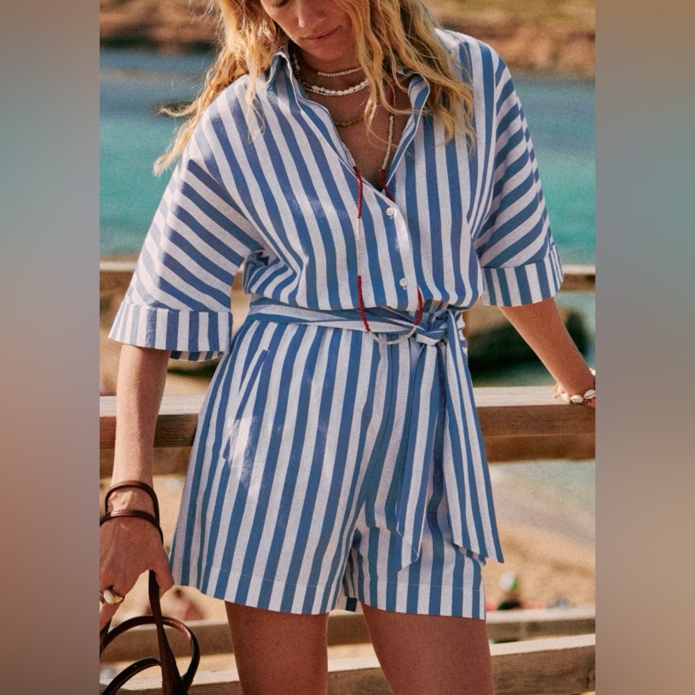 Sezane Striped playsuit. 38
